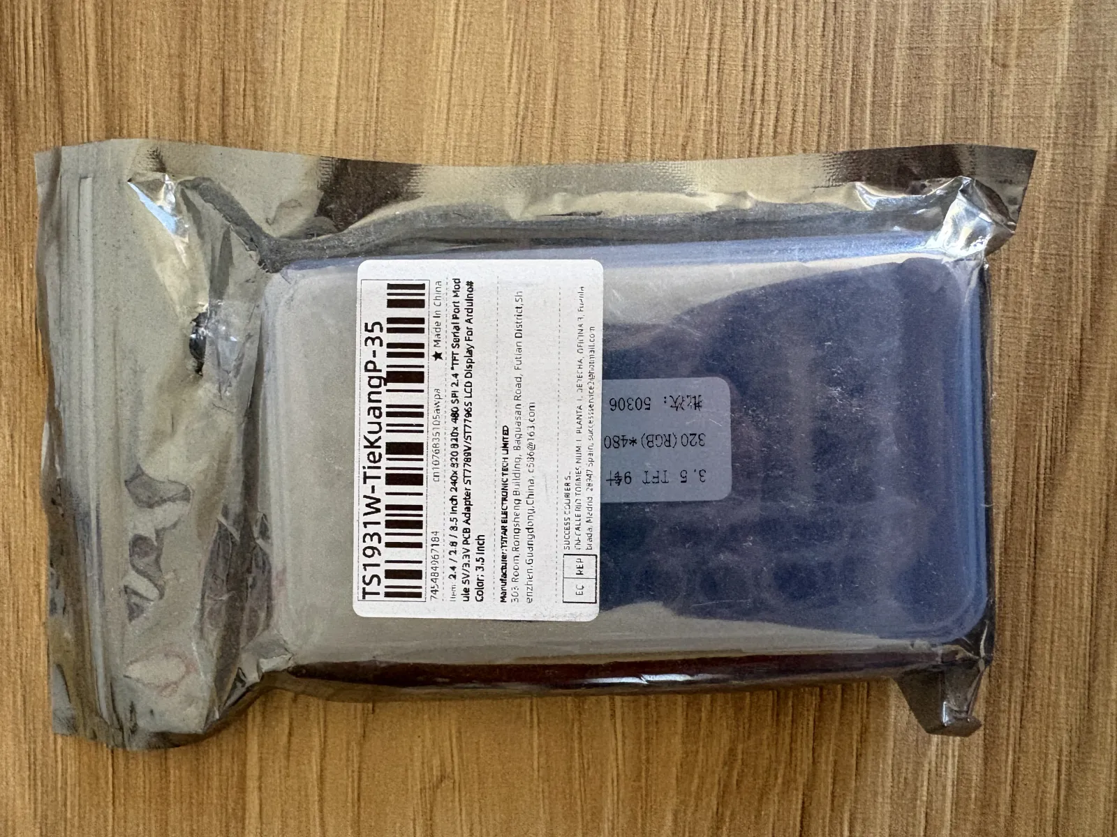 Pantalla TFT LCD 3.5” SPI 320x480 para ESP32 / Arduino — imagen 2